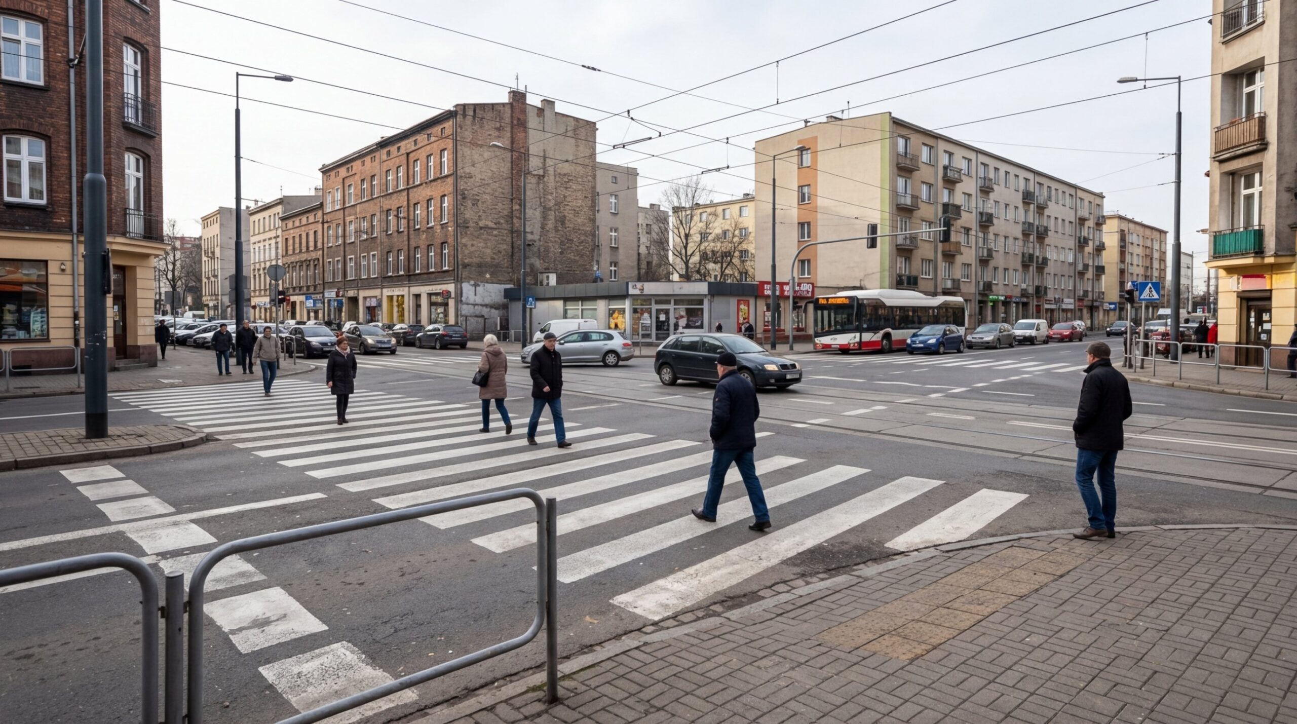 Akcja policji „Bezpieczny Pieszy” w Katowicach
