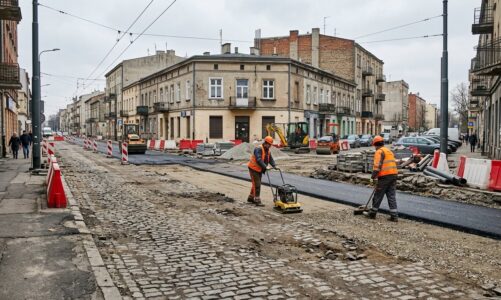 Modernizacja ulicy Rolniczej w Łodzi. Trwają prace drogowe na odcinku od ul. Płaskiej do ul. Ideowej