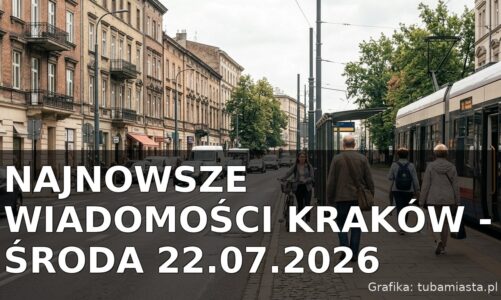 Najnowsze wiadomości Kraków – Środa 22.07.2026