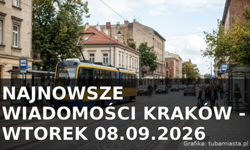 Najnowsze wiadomości Kraków – Wtorek 08.09.2026